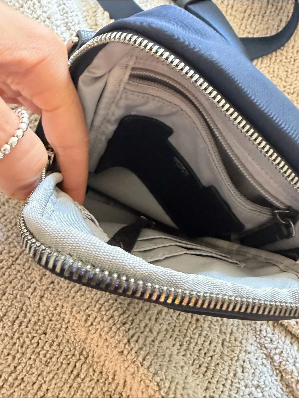 TUMI Navy Crossbody Travel Pouch